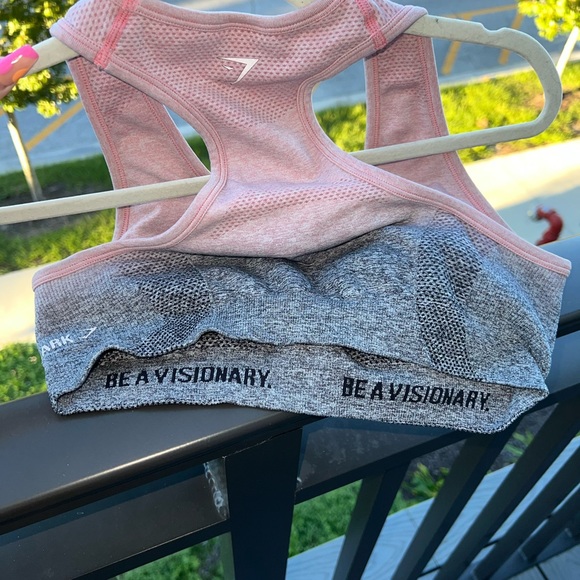 Gymshark pink and grey sports bra size M - Picture 3 of 4